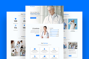 Medical Landing Page Template, a Landing Page Template by nandinigraphics