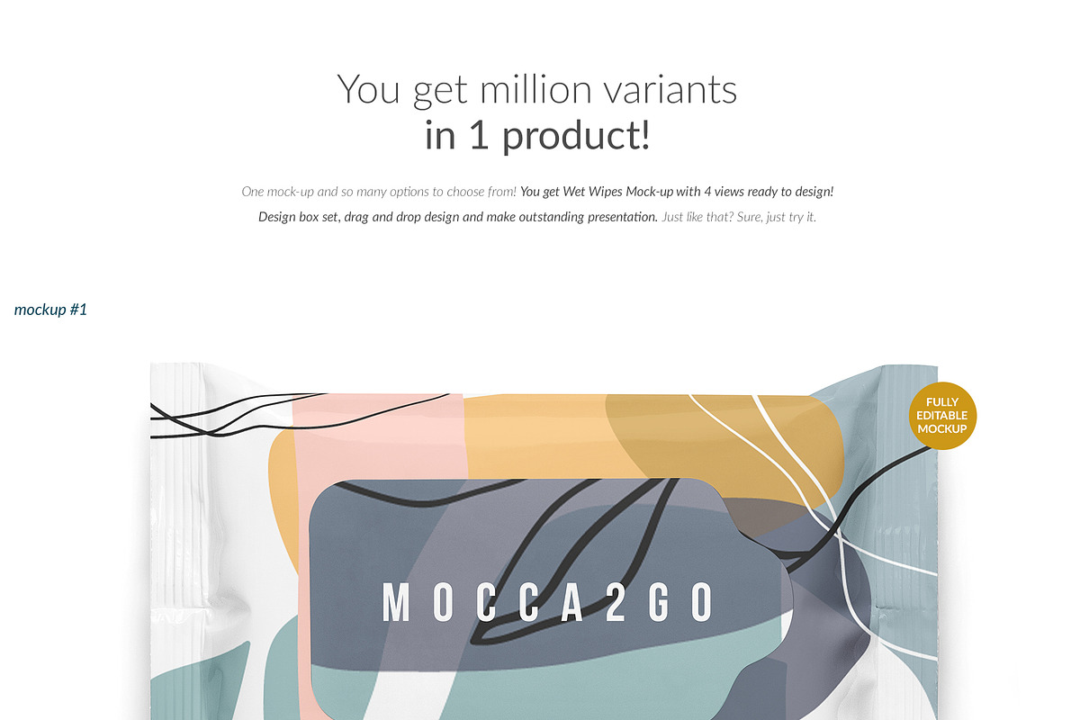 Baby Wet Wipes 4xMock-ups, a Print Template by Mocca Mockups Store (Photo 3 of 5)