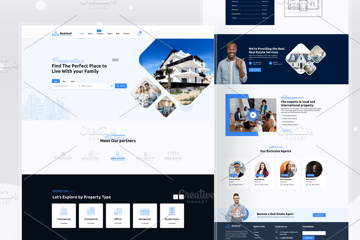 Bundle Real Estate Landing Page, a Landing Page Template by DesignsLab (Photo 3 of 5)