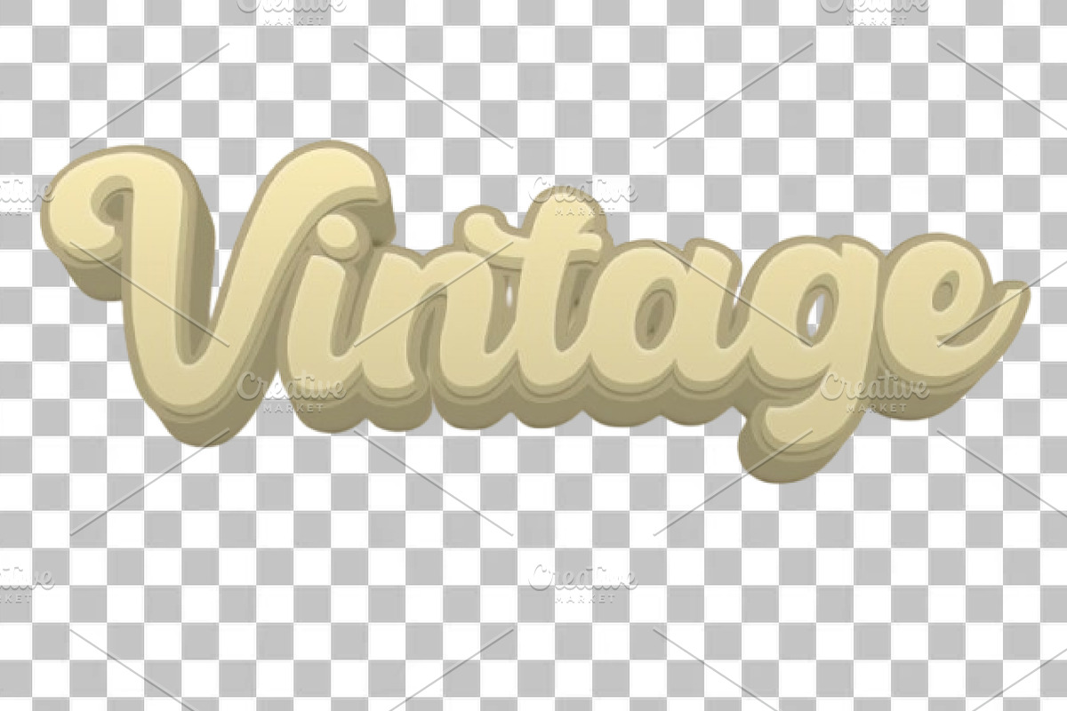 Vintage PSD 3D Editable Text Effect, a Layer Style Add-On by TrueVector (Photo 2 of 2)