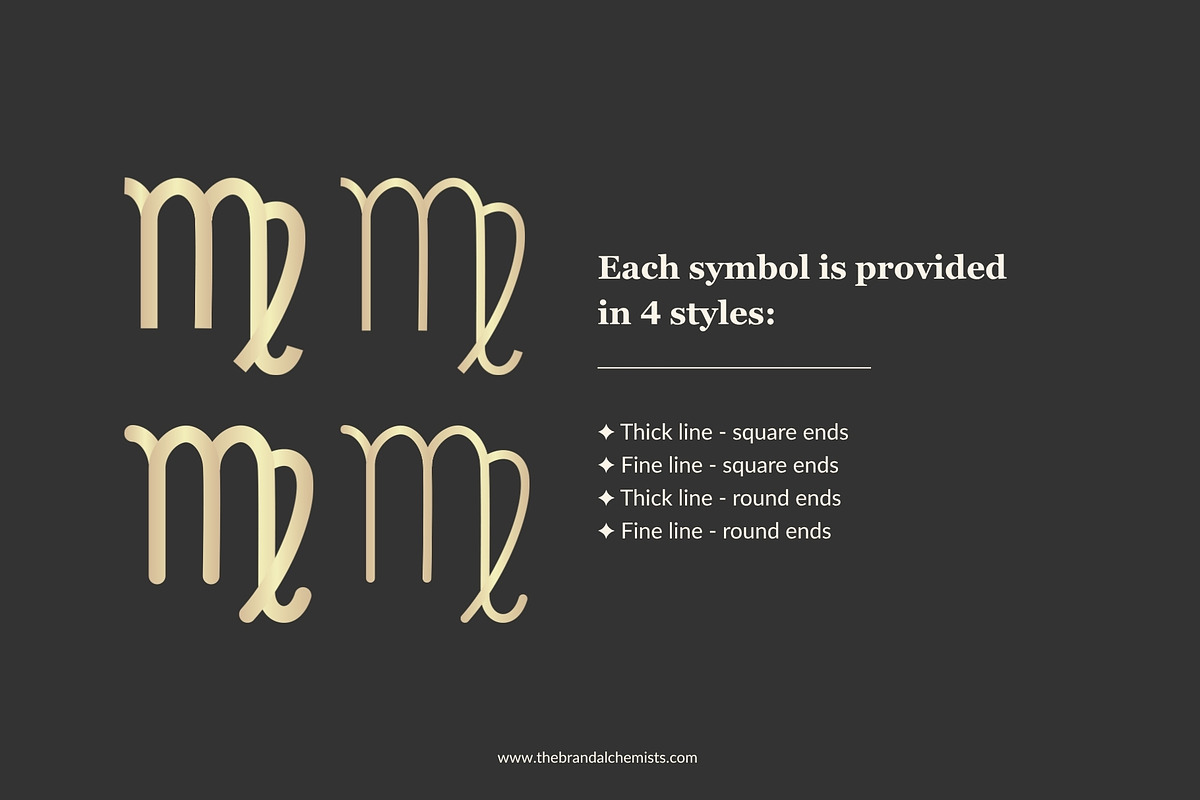 143 Gold Astrology PNG Symbols, an Object Graphic by The Brand Alchemists (Photo 3 of 9)