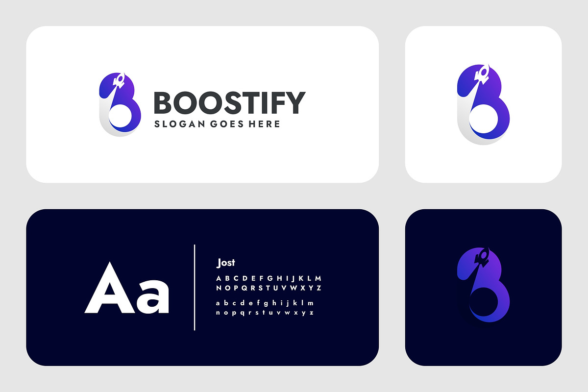 Modern Gradient Rocket Letter B Logo, a Branding & Logo Template by Artnivora.Std (Photo 2 of 4)