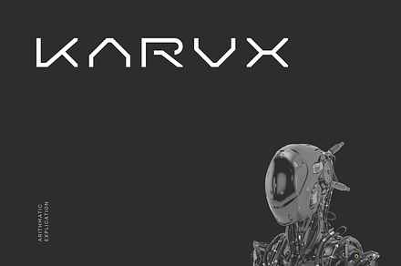 Karvx Futuristic Tech Font, a Font by baqoos
