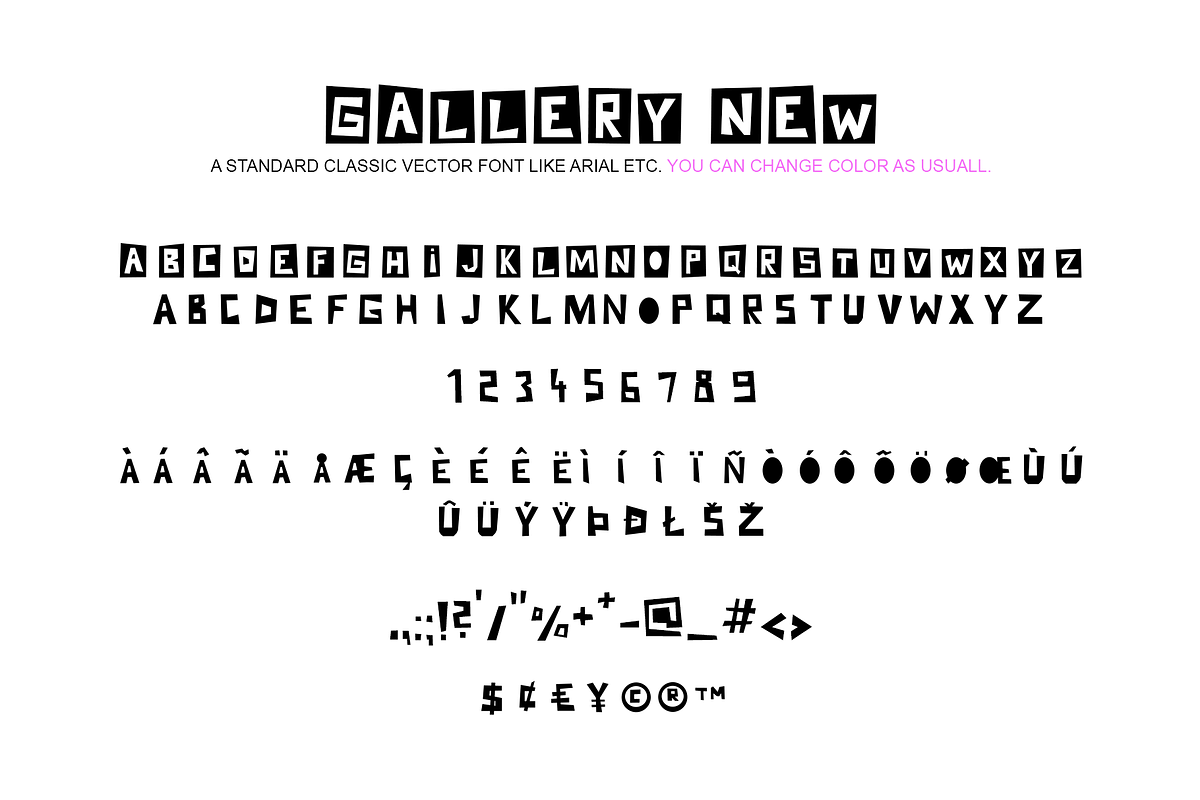 Paper Cut Out Color Bitmap Font, a Handwritten Font by Kasia Sokolovska (Photo 3 of 7)