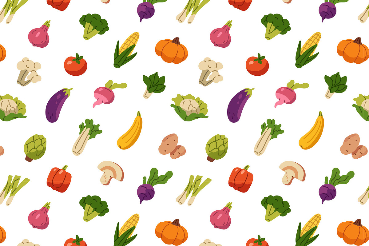 Fruits & vegetables icons set, a Food Illustration by PaperTrident (Photo 8 of 14)