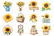 Sunflower Mother's Day Clipart, an Illustration by Design Market (Thumbnail 2 of 4)