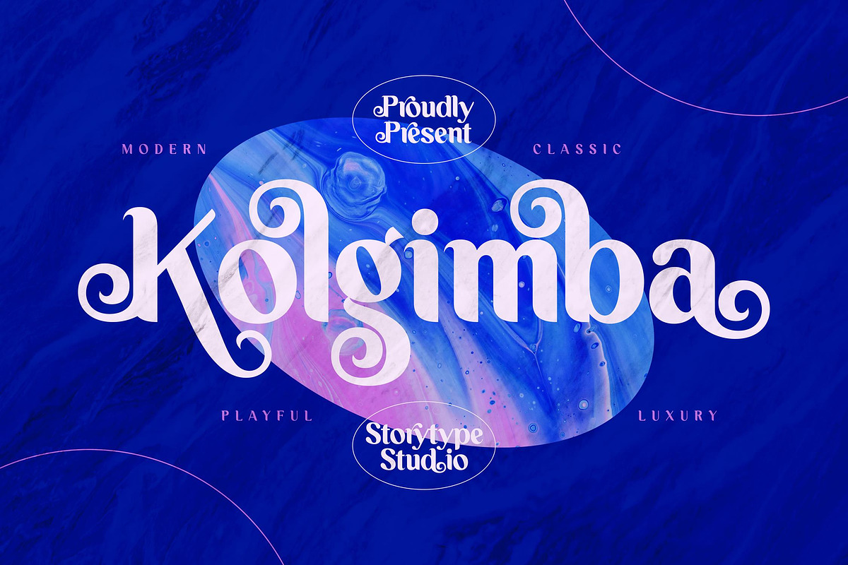 Kolgimba Modern Serif Font, a Script Font by Storytype Studio (Photo 1 of 8)