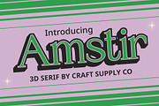 Amstir 3D, a Serif Font by Craft Supply Co. (Thumbnail 1 of 8)