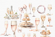Prosecco and pearls clipart, a Food Illustration by Invite to Clipart (Thumbnail 2 of 6)