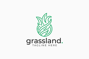 Grassland Logo Field Landscape Soil, a Branding & Logo Template by Signatoro