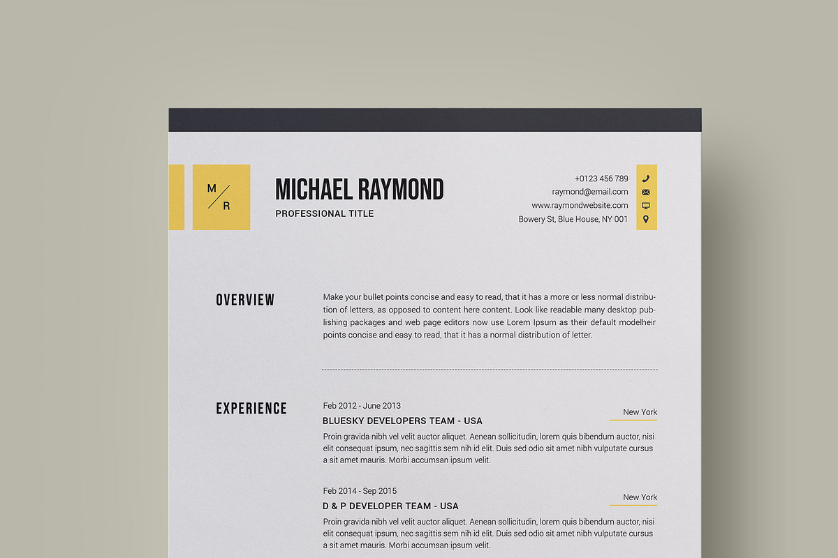 Resume Template 3 Page | CV Template, a Resume Template by UX-group