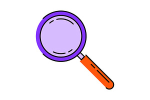 Magnifying glass illustration., an Education Illustration by incomible