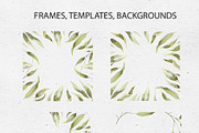 Watercolor leaves collection, a Decorative Illustration by Maria's little shop (Thumbnail 3 of 9)