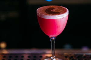 Bar drink alcoholic mix night wineglass recipe, a Food & Drink Photo by Photo Drive Studio
