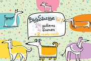 BusySausage Vol.1 patterns, an Animal Illustration by Zooza Art (Thumbnail 1 of 9)