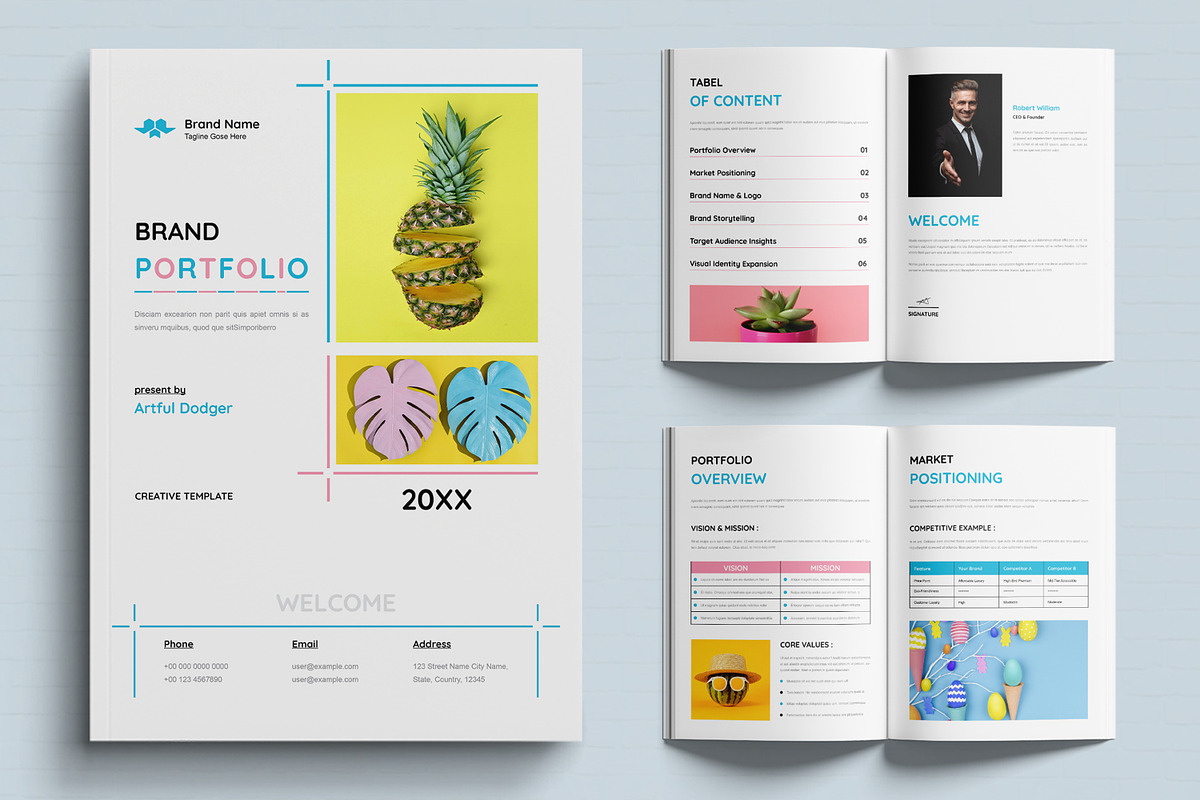 Brand Portfolio Template Layout, a Brochure Template by MightyDesign (Photo 1 of 6)