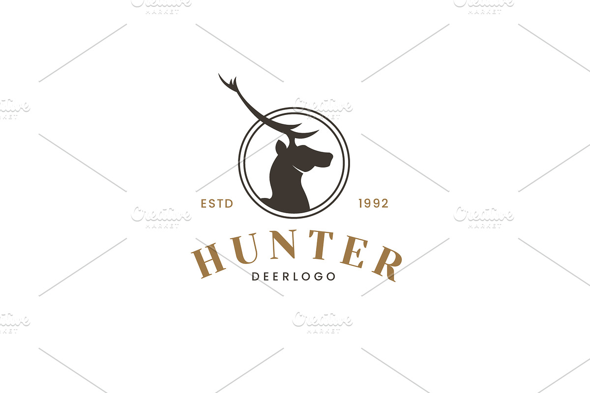 Hunter Wild Deer Badge Bundle, a Branding & Logo Template by Dyn Studio (Photo 4 of 6)