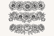 Peony Flower Line Art Illustration, a Decorative Illustration by Kusumaillustration (Thumbnail 6 of 15)
