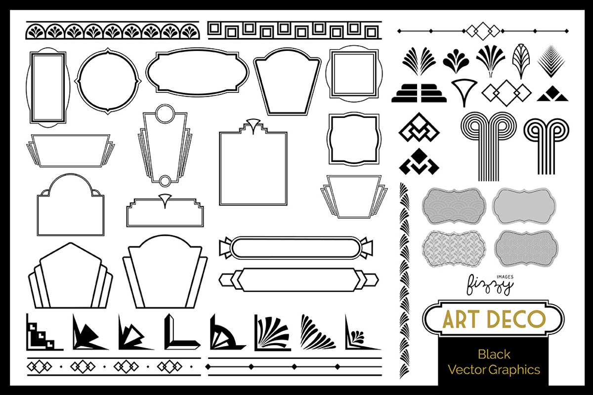 75 x Art Deco Black & White Bundle, a Pattern Graphic by Fizzy Images (Photo 4 of 4)