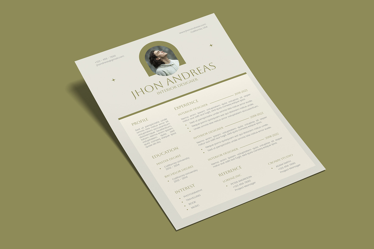 Boho CV Resume, a Resume Template by Neermana (Photo 3 of 5)