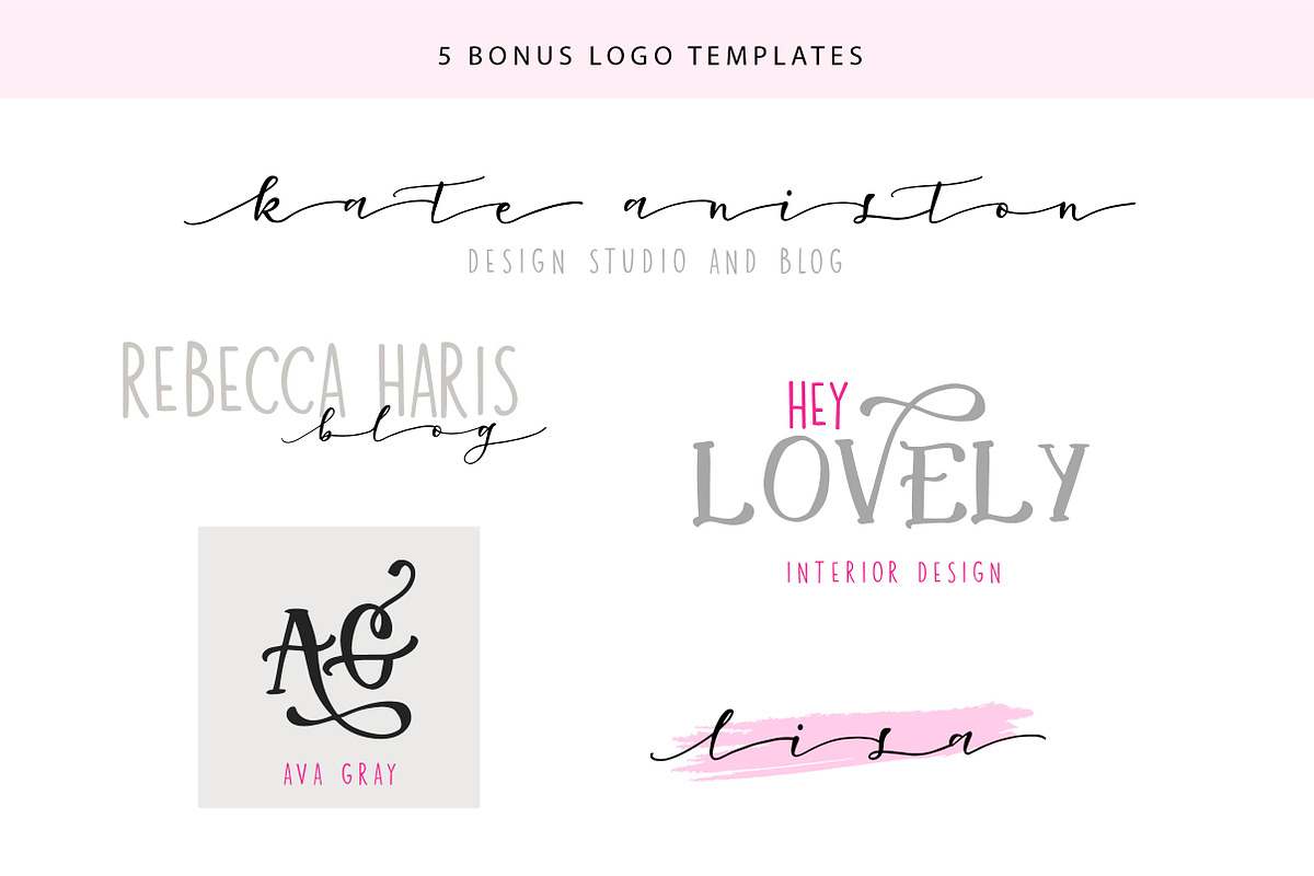 Oh Lovely Day Font Trio + Logos preview 5