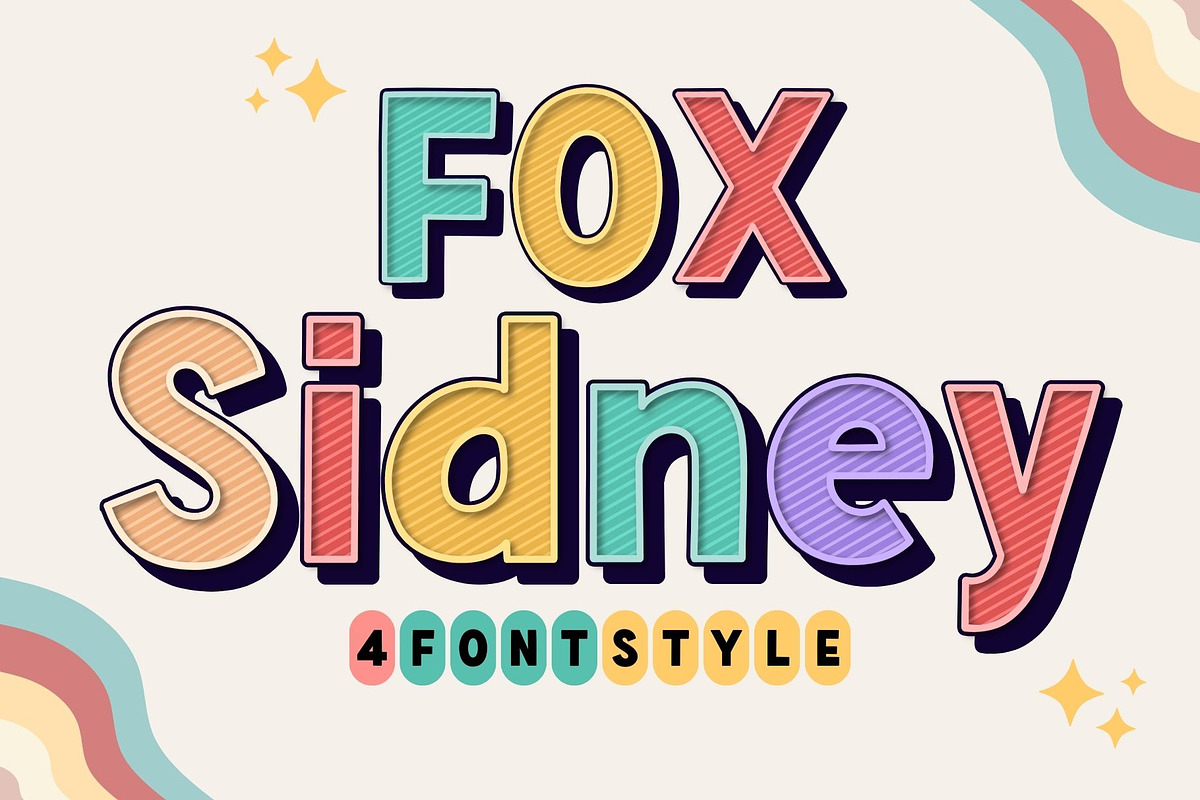 Fox Sidney : 4 Font Style, a Handwritten Font by Fox7 By Rattana (Photo 1 of 13)