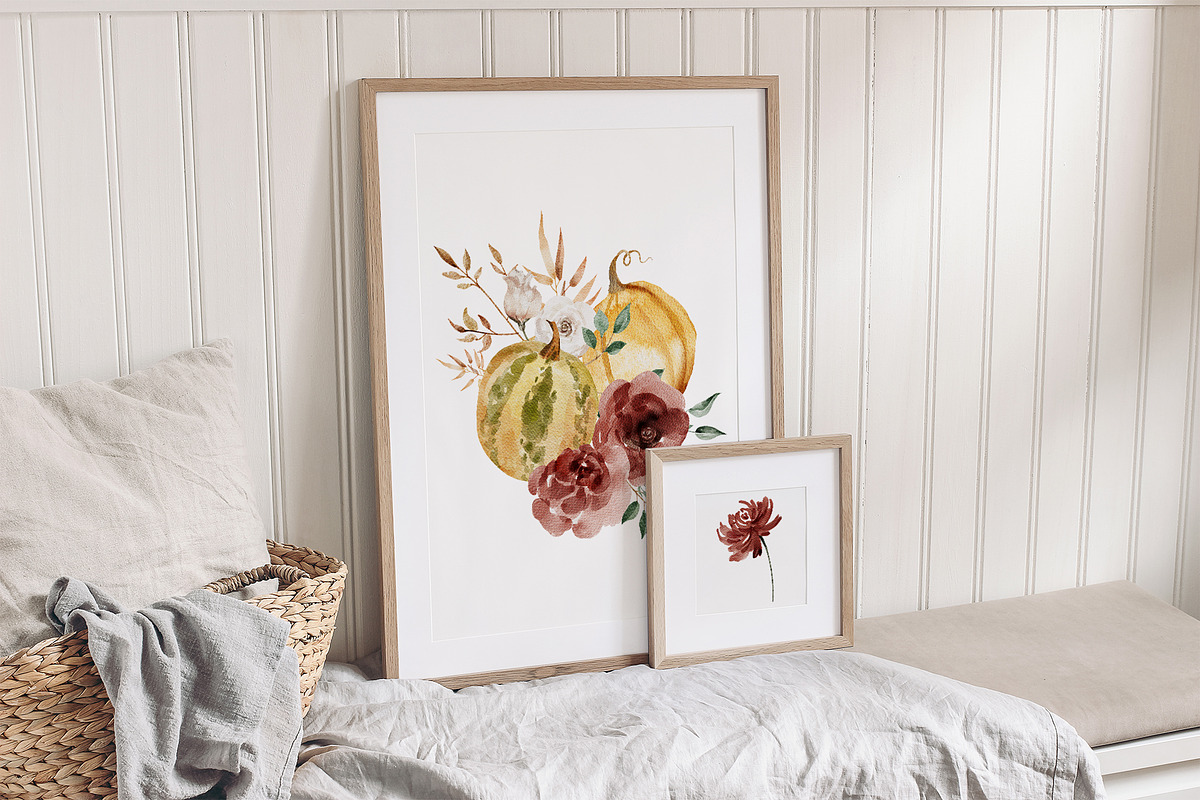 SEPTEMBER Watercolor Fall Set, an Object Graphic by Kaleriia (Photo 2 of 13)