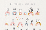 Cute pandas & rainbows  patterns, a Pattern Graphic by Tkoko vectors & patterns (Thumbnail 6 of 6)