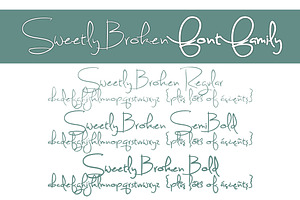 Sweetly Broken Font Family