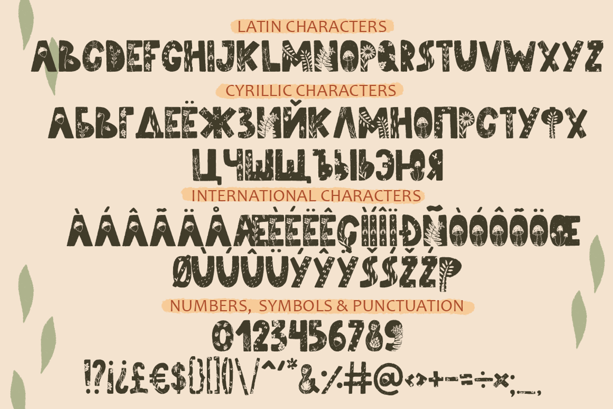 Forest Vibes • Font Family, a Font by moolesya (Photo 3 of 12)