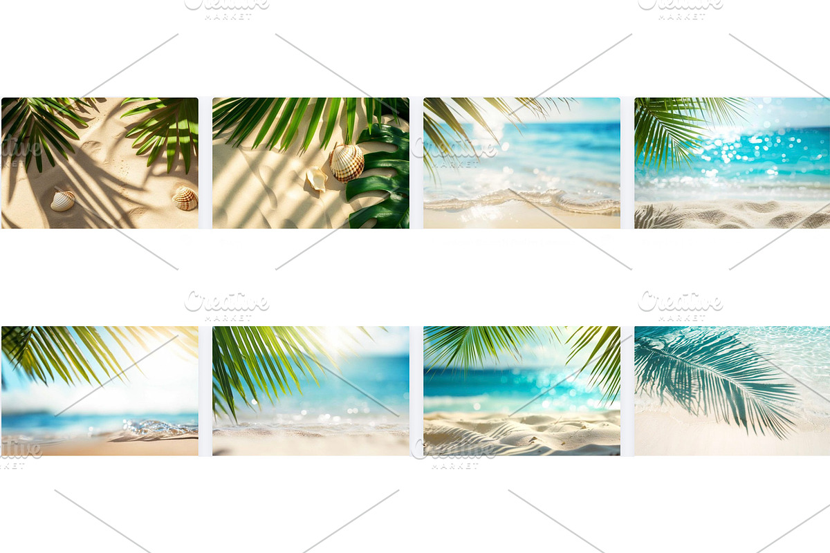 Tropical Beach Backgrounds Bundle, a Holiday Photo by VetalStock (Photo 2 of 3)