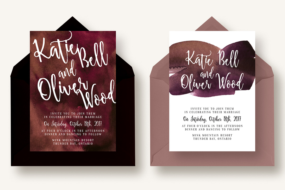 Watercolor Invitation Collection, an Invitation Template by Knotted Design (Photo 3 of 10)