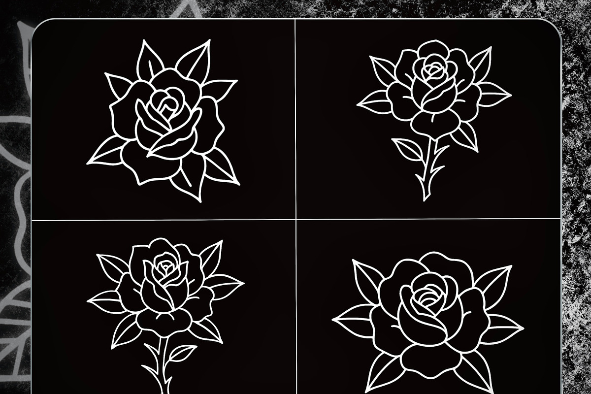 Traditional Rose Tattoo Stamps, a Brush Add-On by ProcreateInk (Photo 5 of 5)