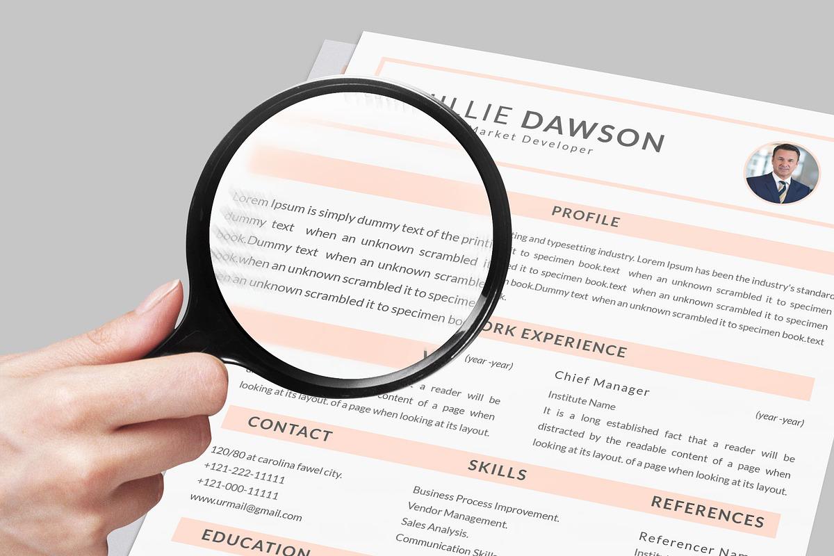 Resume Template and Cover Letter, a Resume Template by designvillage (Photo 11 of 13)