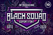 Black Squad Esport Font, a Font by Blankids Studio (Thumbnail 1 of 7)