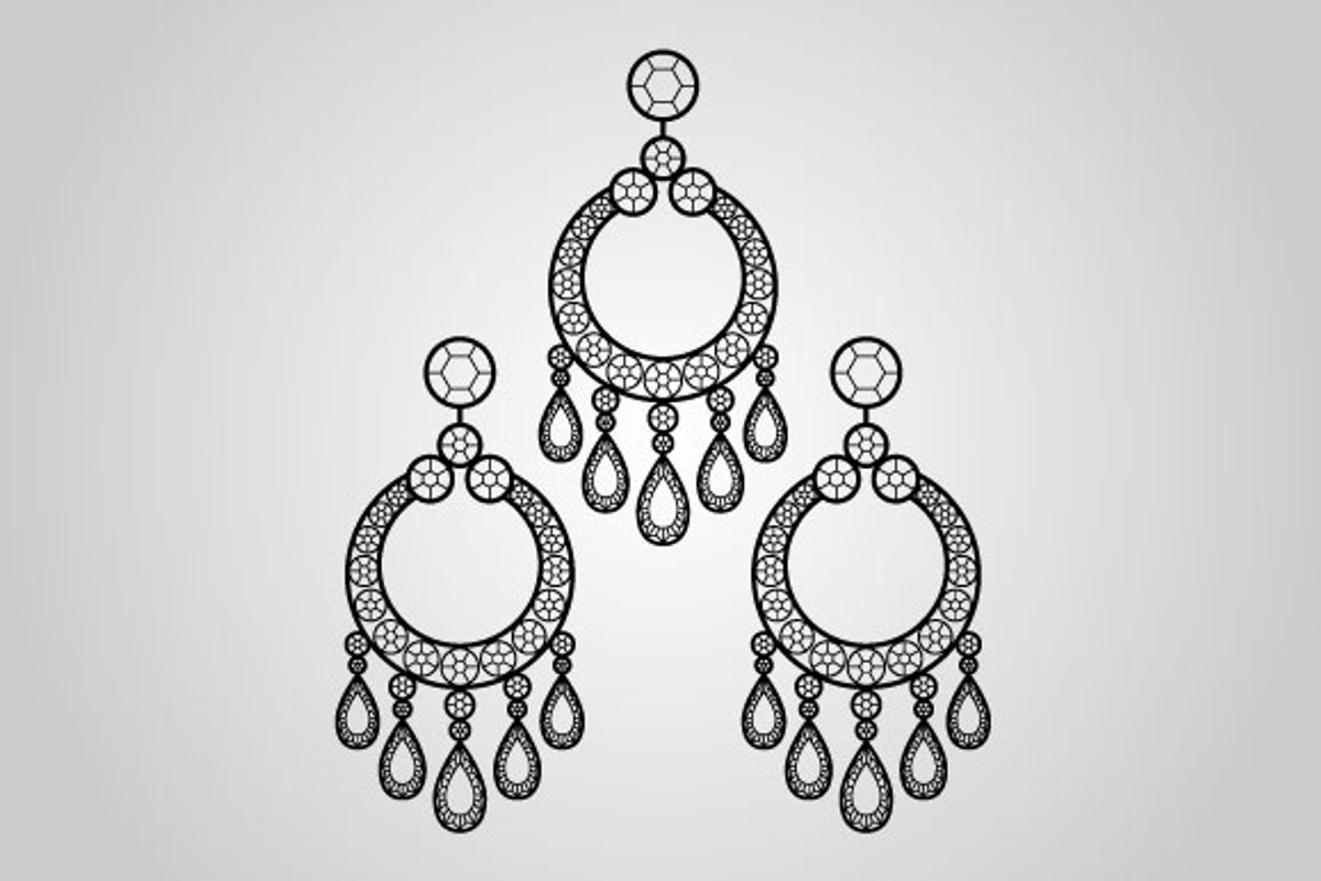 25 Chandelier Elements (Vector) preview 2