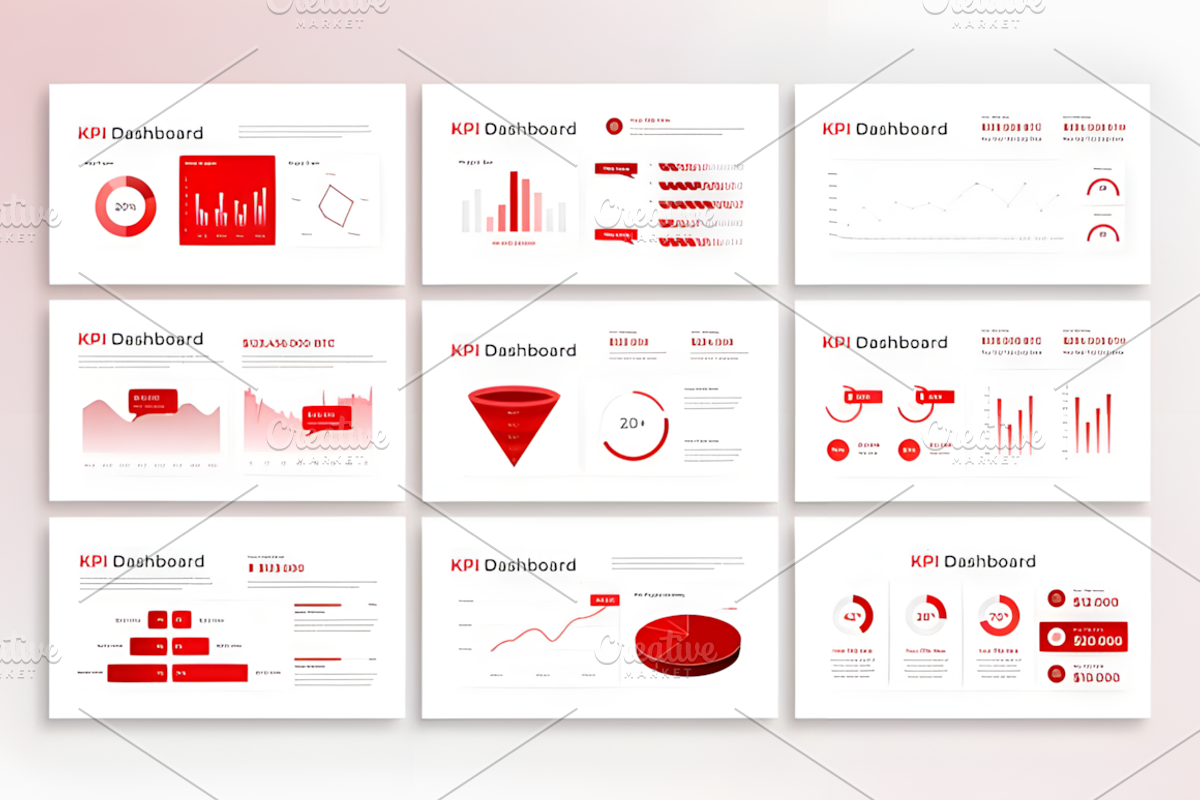 Pro KPI Dashboard PowerPoint Templat, a Presentation Template by Coco Bloom (Photo 3 of 4)