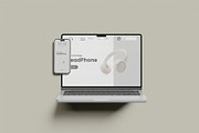 Macbook Pro iPhone 14 Pro Max Mockup, an iPhone Mockup by zpackcreative (Thumbnail 2 of 5)