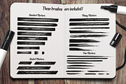 Chunky Markers - Illustrator Brushes, a Brush Add-On by The Artifex Forge (Thumbnail 6 of 6)