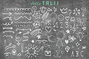 101 Chalk doodles + 3 chalkboard JPG, an Education Illustration by Hello Talii (Thumbnail 2 of 4)