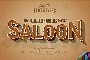 Cowboy Western Saloon Text Style