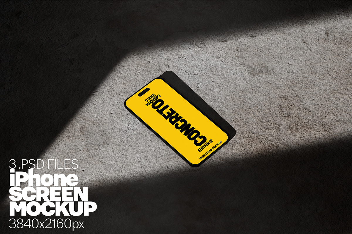 Concreto iPhone Mockup Bundle, an iPhone Mockup by Banana Mockups (Photo 1 of 5)