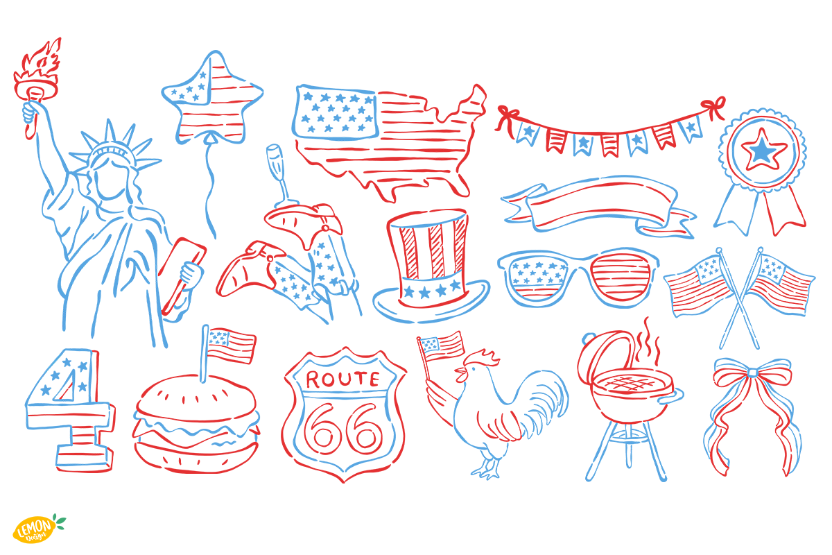 Whimsical 4th of July PNG Clipart, an Object Illustration by LemonDesign (Photo 3 of 3)