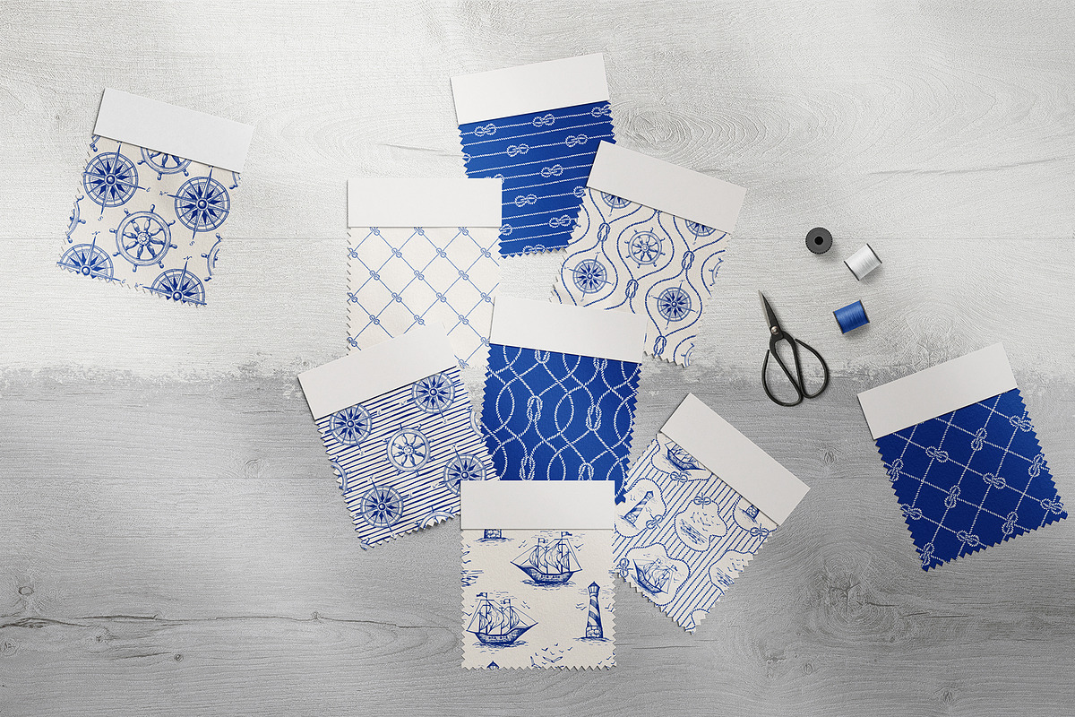 Vintage Nautical Pattern Bundle, a Pattern Graphic by PATTERNS etc. (Photo 4 of 7)