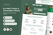 Greenlyst Eco Habit Tracker Landing, a Landing Page Template by productype1 (Thumbnail 1 of 5)