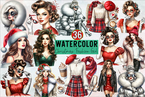Christmas Fashion Girl Sublimation C, an Illustration by SVGArt