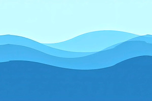 Elegant Soft Blue Water Wave Banner