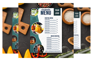 Cocktails flyer menu
