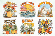 Retro Groovy Summer Design Bundle, an Object Illustration by Creative Art (Thumbnail 2 of 7)