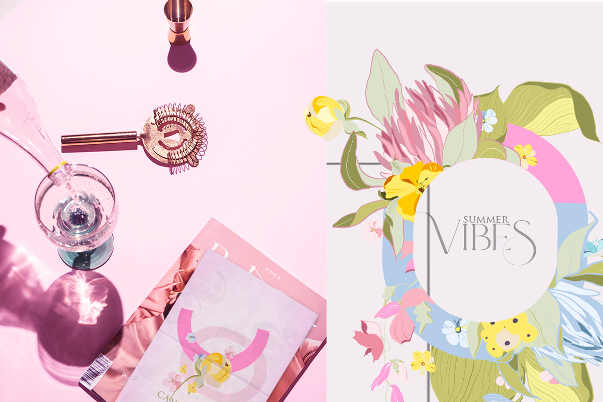 Pastel digital abstact flower bundle, a Decorative Illustration by 60secondsArt (Photo 7 of 14)